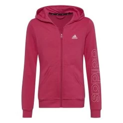 Adidas Essentials Kapuzenjacke Mädchen Magenta Weiß