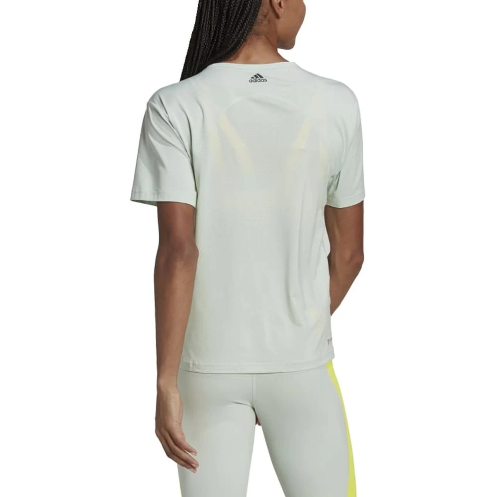 Adidas HIIT T-Shirt Damen Linen Grün 5 Adidas HIIT T-Shirt Damen Linen Grün – Bild 3