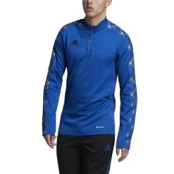 Adidas Tiro Fleece Mid-Layer Oberteil Herren Blau Schwarz -Sportbekleidung Geschäft HN5521 RzmmSrIMUQN7GY