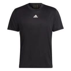 Adidas AEROREADY HIIT Back 3-Streifen Training T-Shirt Herren Schwarz