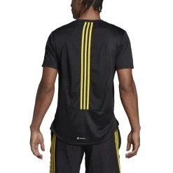 Adidas AEROREADY HIIT Back 3-Streifen Training T-Shirt Herren Schwarz -Sportbekleidung Geschäft HN8506 3