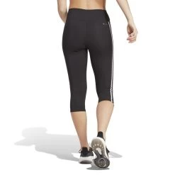 Adidas Train Essentials 3-Streifen High-Waisted 3/4-Leggings Damen Schwarz -Sportbekleidung Geschäft HT5437 S