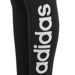Adidas Essentials Linear Logo Cotton Leggings Mädchen Schwarz -Sportbekleidung Geschäft IC3579 S