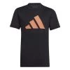 Adidas Train Essentials AEROREADY Logo Regular-Fit T-Shirt Kinder Schwarz Orange -Sportbekleidung Geschäft IC5662 F