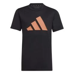 Adidas Train Essentials AEROREADY Logo Regular-Fit T-Shirt Kinder Schwarz Orange