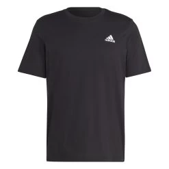 Adidas Essentials Single Jersey Embroidered Small Logo T-Shirt Herren Schwarz