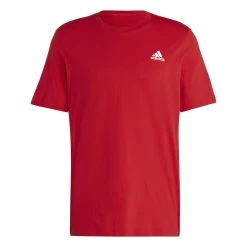 Adidas Essentials Single Jersey Embroidered Small Logo T-Shirt Herren Rot