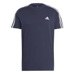 Adidas Essentials Single Jersey 3-Streifen T-Shirt Herren Legend Ink