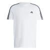 Adidas Essentials Single Jersey 3-Streifen T-Shirt Herren Weiß -Sportbekleidung Geschäft IC9336 F