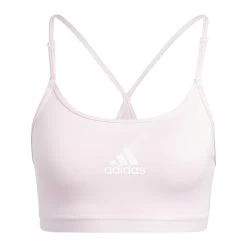 Adidas Aeroreact Training Light-Support Sport-BH Damen Hellpink Weiß