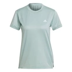 Adidas AEROREADY Designed 2 Move Sport 3-Streifen T-Shirt Damen Hazy Grün