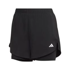 Adidas AEROREADY Made For Training Minimal 2-in-1 Shorts Damen Schwarz Weiß