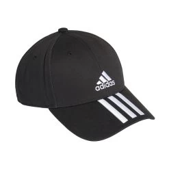Adidas Baseball 3-Streifen Twill Kappe Erwachsene Kinder Schwarz