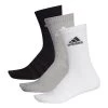 Adidas Cushioned Crew Socken 3 Paar Herren Weiß Grau Schwarz