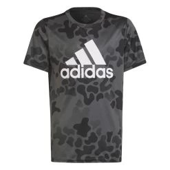 Adidas Designed 2 Move 3-Streifen T-Shirt Kinder Schwarz Grau