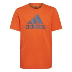Adidas Designed To Move Big Logo T-Shirt Kinder Orange