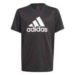 Adidas Designed To Move Big Logo T-Shirt Kinder Schwarz Weiß