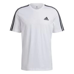 Adidas Essentials 3-Streifen T-Shirt Herren Weiß