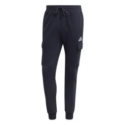 Adidas Essentials Fleece Regular Tapered Cargohose Herren Legend Ink Weiß