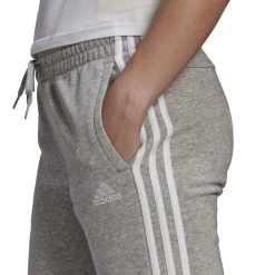 Adidas Essentials French Terry 3-Streifen Hose Damen Grau Weiß -Sportbekleidung Geschäft adidas essentials french terry 3 streifen hose damen grau weib gm873516IyiGrAr37GH
