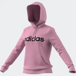 Adidas Essentials Logo Hoodie Damen Pink Schwarz