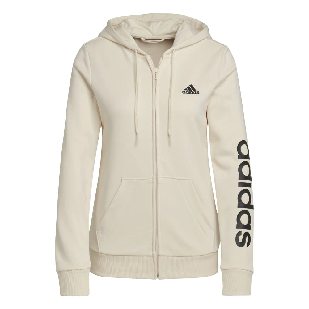 Adidas Essentials Logo Kapuzenjacke Damen Aluminium 3 Adidas Essentials Logo Kapuzenjacke Damen Aluminium