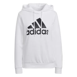 Adidas Essentials Relaxed Logo Hoodie Damen Weiß Schwarz