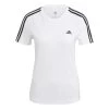 Adidas Essentials Slim 3-Streifen T-Shirt Damen Weiß Schwarz -Sportbekleidung Geschäft adidas essentials slim 3 streifen t shirt damen weib schwarz gl0783