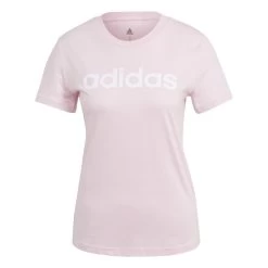 Adidas Essentials Slim Logo T-Shirt Damen Pink