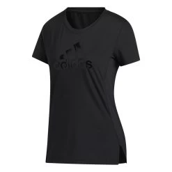 Adidas Glam On Badge Of Sport Logo T-Shirt Damen Schwarz