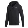 Adidas Herren Essentials Linear French Terry Kapuzenjacke Schwarz Weiß
