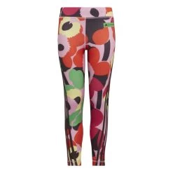 Adidas X Marimekko Believe This AEROREADY Training Floral-Print Tight Mädchen Pink Rot Grün