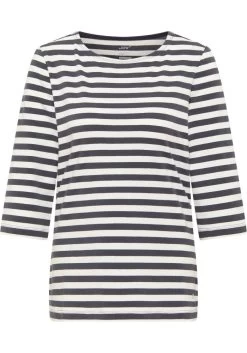 Joy® Joy Malina 3/4-Arm-Shirt Damen Grau Weiß