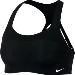 Nike Damen Alpha Sport-BH A-C Mit Starkem Halt Schwarz Weiß