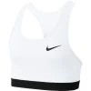Nike Damen Swoosh Sport-BH Mit Mittlerem Halt Weiß Schwarz