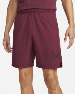 Nike Dri-FIT 9-IN Woven Graphic Fitness Shorts Herren Weinrot