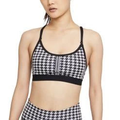 Nike Dri-FIT Indy Icon Clash Sport-BH Damen Schwarz Weiß
