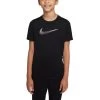 Nike Dri-FIT Kurzarm-Trainingsoberteil Kinder Schwarz Weiß