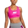 Nike Dri-FIT Swoosh Sport-BH Damen Pink Weiß -Sportbekleidung Geschäft nike dri fit swoosh sport bh damen pink weib dm0579 621