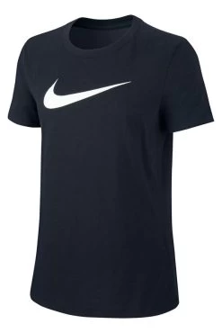 Nike Dri-FIT Trainings-T-Shirt Damen Schwarz Weiß