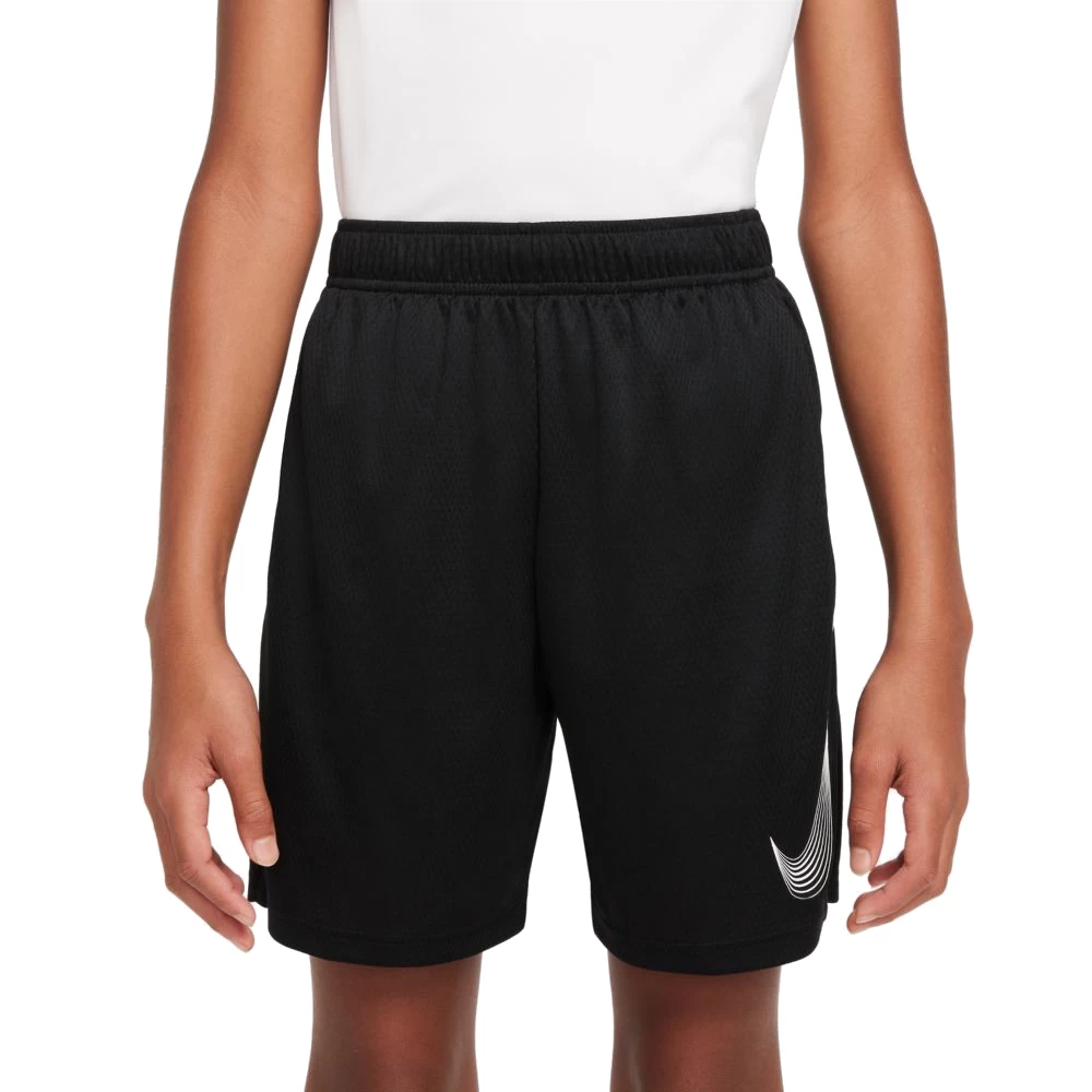 Nike Dri-FIT Trainingsshorts Kinder Schwarz Weiß 3 Nike Dri-FIT Trainingsshorts Kinder Schwarz Weiß