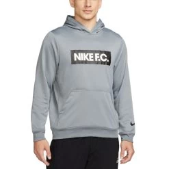 Nike F.C. Fußball-Hoodie Herren Grau