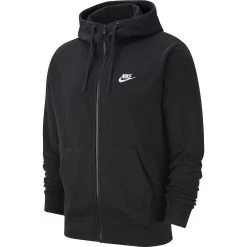 Nike Herren Sportswear Club Jacke Schwarz Weiß