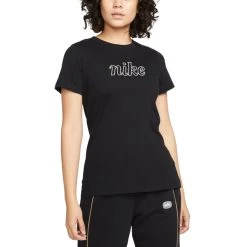 Nike Icon Clash Outline Logo T-Shirt Damen Schwarz