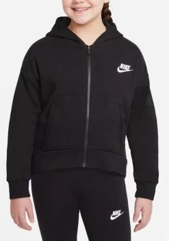Nike Mädchen Sportswear Club Fleece Jacke Schwarz