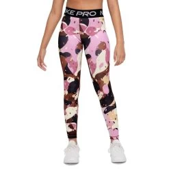 Nike Pro Dri-FIT Leggings Mädchen Pink Schwarz Beige