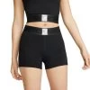 Nike Pro Grafik-Shorts Mit Mittelhohem Bund Damen Schwarz Weiß