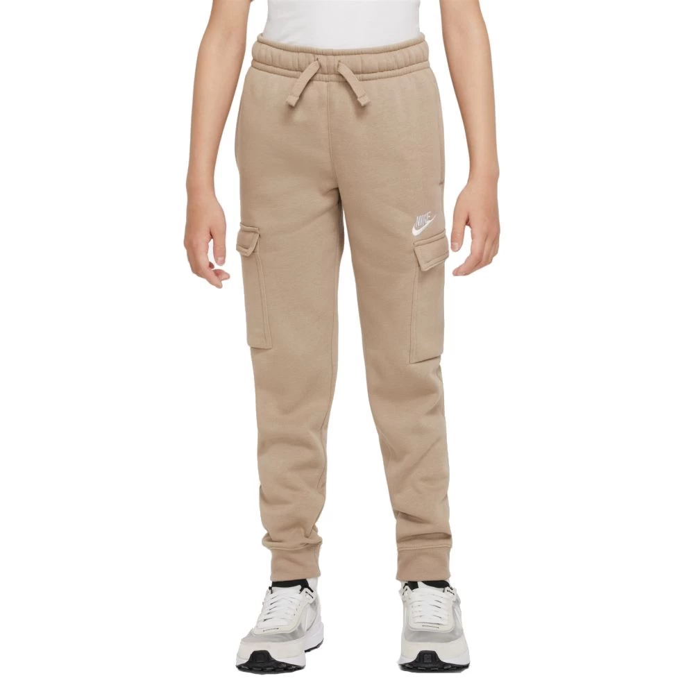 Nike Sportswear Club Cargohose Kinder Beige Weiß 3 Nike Sportswear Club Cargohose Kinder Beige Weiß
