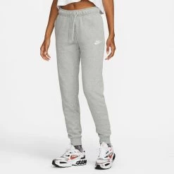 Nike Sportswear Club Fleece Jogginghose Damen Grau Weiß