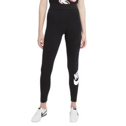 Nike Sportswear Essential Leggings Damen Schwarz Weiß